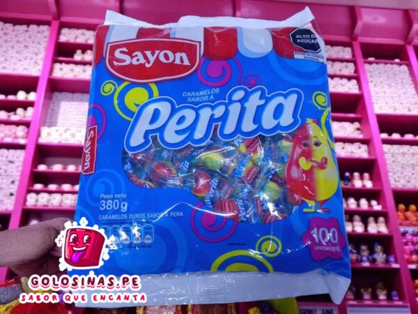Bolsa de 100 caramelos duros sabor a pera marca Sayón