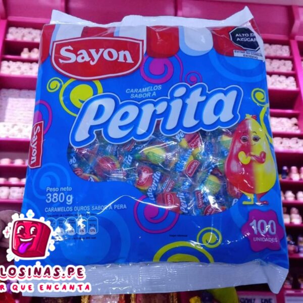 Bolsa de 100 caramelos duros sabor a pera marca Sayón